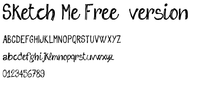sketch me_FREE-version font